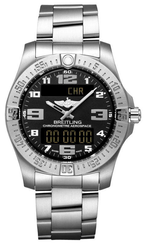 Buy Shop Breitling Aerospace Evo Black Dial Silver Steel Strap Watch for Men - E79363101B1E1 USA Online