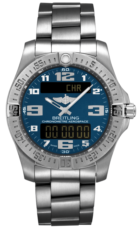 Buy Shop Breitling Aerospace Evo Blue Dial Silver Steel Strap Watch for Men - E79363101C1E1 USA Online