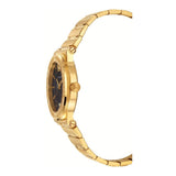 Versace Greca Black Dial Gold Steel Strap Watch for Women - VEVH00820