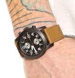 Buy Shop Marc Jacobs Larry Chronograph Black Dial Brown Leather Strap Watch for Men - MBM5053 USA Online