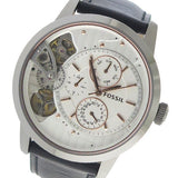 Buy Shop Fossil Townsman Twist Multifunction White Dial Black Leather Strap Watch for Men - ME1164 USA Online