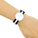 Buy Shop Daniel Wellington Classy Glasgow White Dial Two Tone Nylon Strap Watch For Women - DW00100082 USA Online