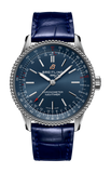 Buy Shop Breitling Navitimer Automatic 35 Blue Dial Blue Leather Strap Watch for Men - A17395161C1P1 USA Online