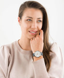 Buy Shop Michael Kors Pyper Quartz Silver Dial Blue Leather Strap Watch For Women - MK7244 USA Online