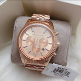 Buy Shop Michael Kors Lexington Rose Gold Dial Rose Gold Steel Strap Watch for Men - MK8319 USA Online