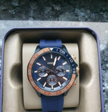 Buy Shop Fossil Bannon Multifunction Blue Dial Blue Silicone Strap Watch for Men - BQ2498 USA Online