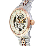 Buy Shop Fossil Townsman Automatic Skeleton White Dial Two Tone Steel Strap Watch for Men - ME3075 USA Online