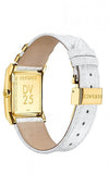 Buy Shop Versace DV25 Diamonds White Dial White Leather Strap Watch For Women - VQF060015 USA Online