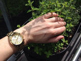 Buy Shop Michael Kors Bradshaw Gold Dial Gold Steel Strap Watch for Women - MK5798 USA Online