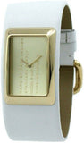 Buy Shop Marc Jacobs Champagne Dial White Leather Strap Watch for Women - MBM2043 USA Online