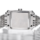 Buy Shop Burberry Nova Check Square White Dial Silver Steel Strap Watch for Women - BU1572 USA Online