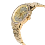 Buy Shop Michael Kors Ritz Pave Crystals Gold Dial Gold Steel Strap Watch for Women - MK6862 USA Online