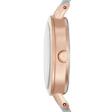 Buy Shop Fossil Classic White Dial Blue Leather Strap Watch for Women - BQ3327 USA Online