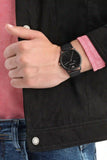 Buy Shop Emporio Armani Interchangeable Black Dial Black Steel Strap Watch For Men - AR80021 USA Online