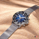 Buy Shop Tissot Seastar 1000 Chronograph Blue Dial Silver Mesh Bracelet Watch For Men - T120.417.11.041.02 USA Online