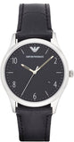 Buy Shop Emporio Armani Classic Quartz Black Dial Black Leather Strap Watch For Men - AR1865 USA Online