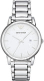 Buy Shop Emporio Armani Classic Luigi Quartz Silver Dial Silver Steel Strap Watch For Men - AR1854 USA Online