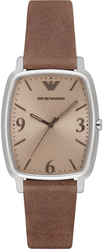 Buy Shop Emporio Armani Epsilon Quartz Brown Dial Brown Leather Strap Watch For Men - AR2489 USA Online