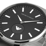 Buy Shop Emporio Armani Renato Quartz Black Dial Silver Steel Strap Watch For Men - AR11118 USA Online