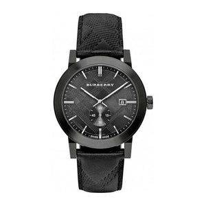 Buy Shop Burberry The City Black Dial Black Leather Strap Watch for Men - BU9906 USA Online
