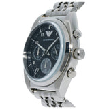 Buy Shop Emporio Armani Franco Black Dial Silver Steel Strap Watch For Men - AR0373 USA Online