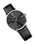 Buy Shop Hugo Boss Jackson Black Dial Black Leather Strap Watch for Men - 1513369 USA Online