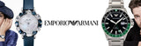 Buy Shop Emporio Armani Sea Explorer GMT Quartz Black Dial Silver Steel Strap Watch For Men - AR11589 USA Online