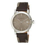 Buy Shop Burberry The City Grey Dial Leather Strap Watch for Men - BU9020 USA Online