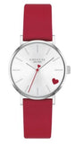 Buy Shop Coach Perry Silver Dial Red Leather Strap Watch for Women - 14503515 USA Online