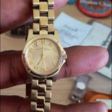 Buy Shop Marc Jacobs Henry Dinky Gold Dial Gold Steel Strap Watch for Women - MBM3199 USA Online