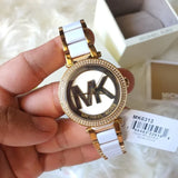 Buy Shop Michael Kors Parker White Dial Two Tone Steel Strap Watch for Women - MK6313 USA Online