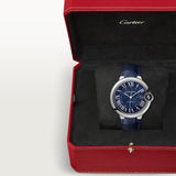 Buy Shop Cartier Ballon Bleu De Cartier Blue Dial Blue Leather Strap Watch for Men - WSBB0027 USA Online