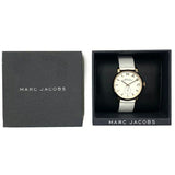 Buy Shop Marc Jacobs Baker White Dial White Leather Strap Watch for Women - MBM1283 USA Online