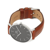 Buy Shop Daniel Wellington Classic St Mawes Black Dial Brown Leather Strap Watch For Men - DW00100130 USA Online