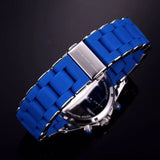 Buy Shop Marc Jacobs Rock Chronograph Blue Dial Blue Silicone Strap Watch for Women - MBM2548 USA Online