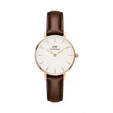 Buy Shop Daniel Wellington Classic Petite Bristol White Dial Brown Leather Strap Watch For Women - DW00100227 USA Online