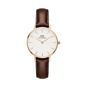 Buy Shop Daniel Wellington Classic Petite Bristol White Dial Brown Leather Strap Watch For Women - DW00100227 USA Online