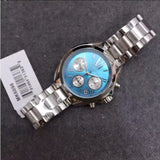 Buy Shop Michael Kors Bradshaw Chronograph Blue Dial Silver Steel Strap Watch For Women - MK6098 USA Online