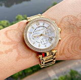 Buy Shop Michael Kors Parker Chronograph Silver Dial Two Tone Steel Strap Watch For Women - MK5687 USA Online