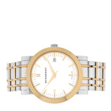 Buy Shop Burberry Heritage White Dial Two Tone Stainless Steel Strap Watch for Men - BU1358 USA Online