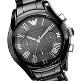 Emporio Armani Black Ceramic Dial Ceramic Strap Watch For Women - AR1401