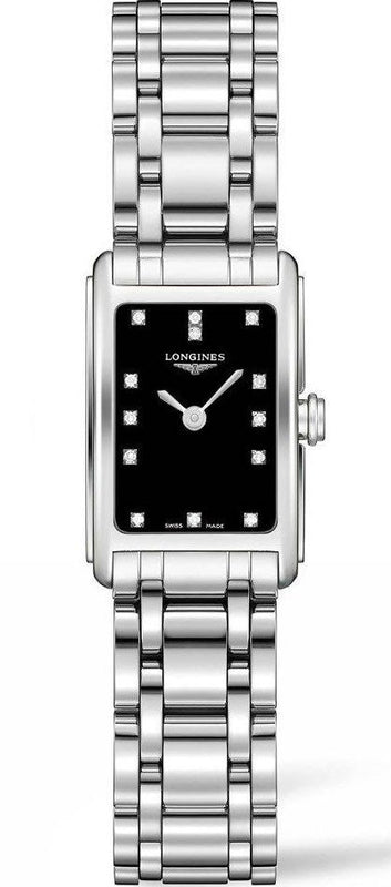 Buy Shop Longines Dolcevita Black Dial Silver Steel Strap Watch for Women - L5.258.4.57.6 USA Online