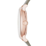 Buy Shop Marc Jacobs Baker Rose Gold Dial Grey Leather Strap Watch for Women - MBM1400 USA Online