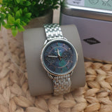 Buy Shop Fossil Tailor Mother of Pearl Black Dial Silver Steel Strap Watch for Women - ES3911 USA Online