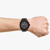 Buy Shop Fossil Machine Chronograph Black Dial Black Steel Strap Watch for Men - FS4927 USA Online