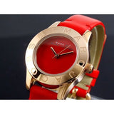 Marc Jacobs Blade Red Dial Red Leather Strap Watch for Women - MBM1210