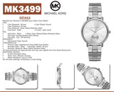 Buy Shop Michael Kors Jaryn Quartz Silver Dial Silver Steel Strap Watch For Women - MK3499 USA Online