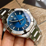 Buy Shop Tag Heuer Aquaracer Quartz Blue Dial Silver Steel Strap Watch for Men - WAY1112.BA0928 USA Online