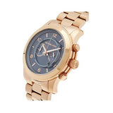 Buy Shop Michael Kors Runway Stop Hunger Quartz Blue Dial Rose Gold Steel Strap Watch For Men - MK8358 USA Online