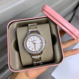 Buy Shop Fossil Jesse Crystals White Dial Two Tone Steel Strap Watch for Women - ES2409 USA Online